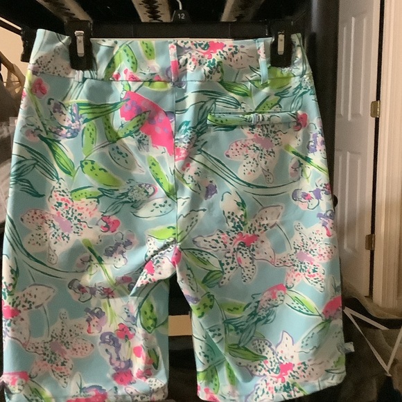 Lilly Pulitzer Floral Bermuda‎ Shorts - Blue and Pink, LUXLETIC - Picture 9 of 9